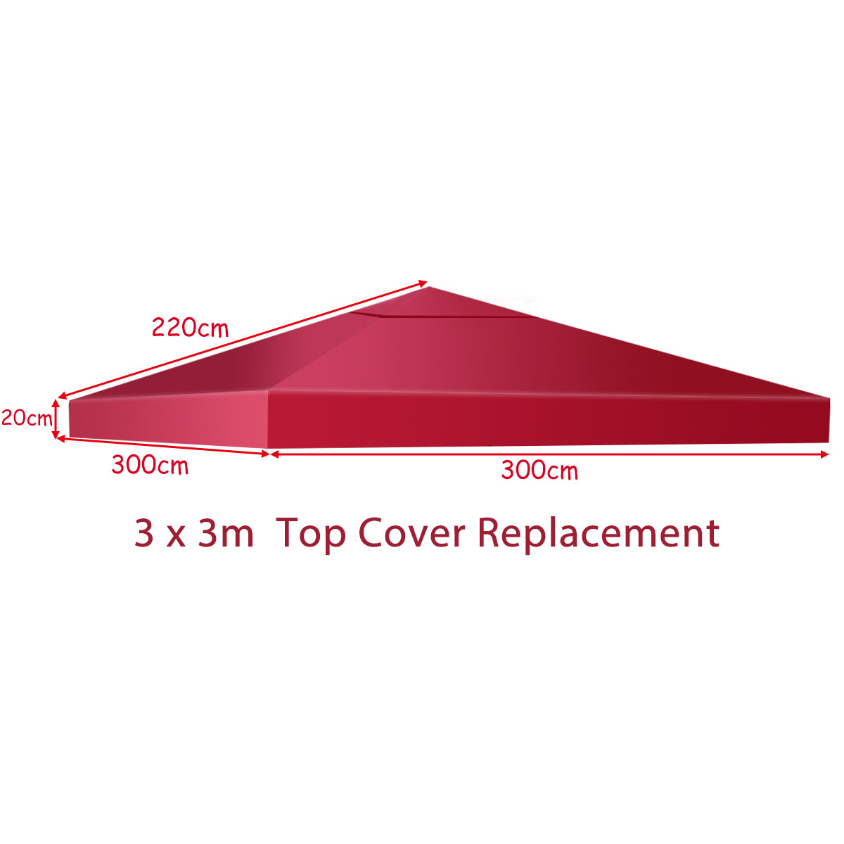 Outdoor Patio Pavilion Cover with Hook and Loop Fastener-Wine