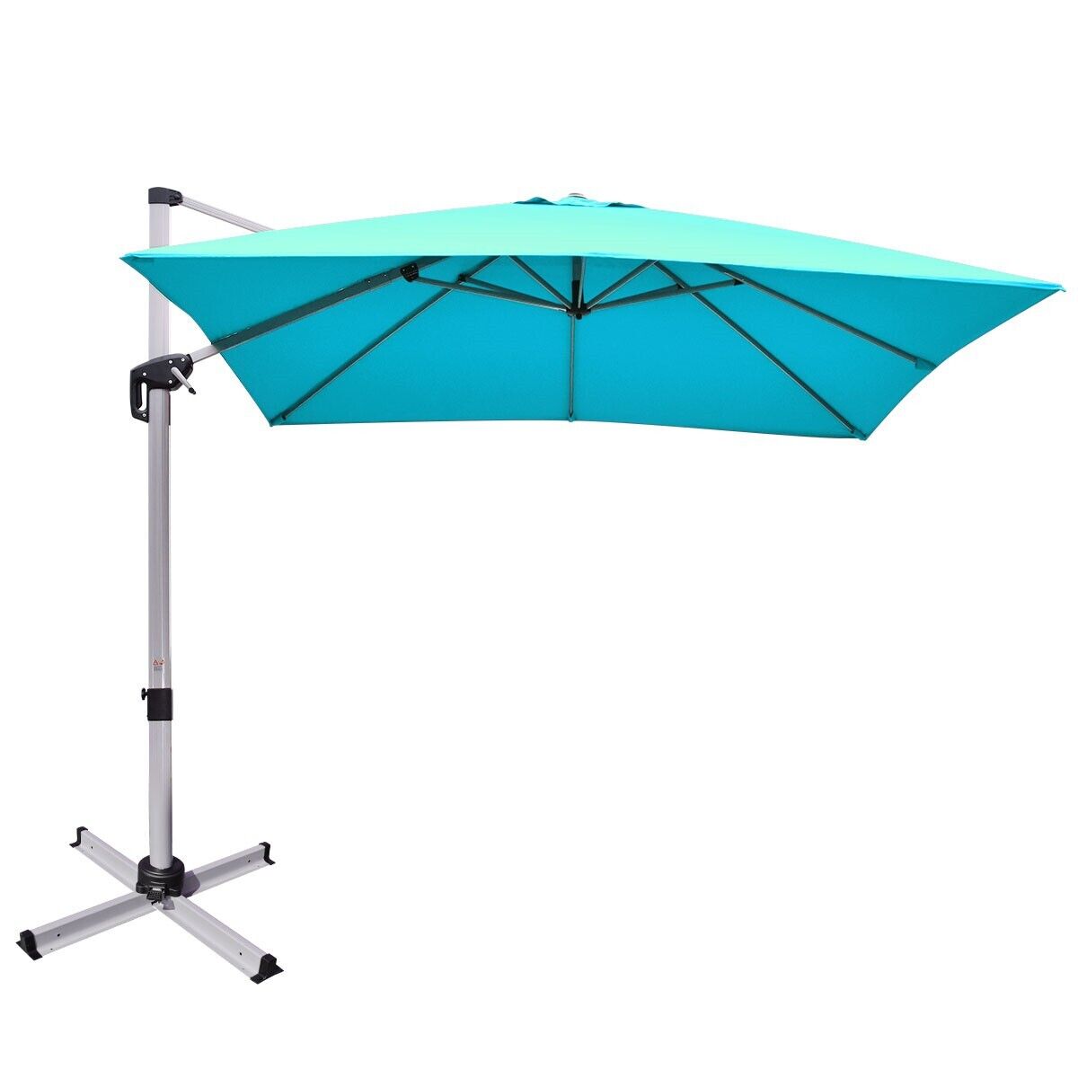 3m Cantilever Garden Parasol with Tilted Design and 360Â° Rotation-Tur ...