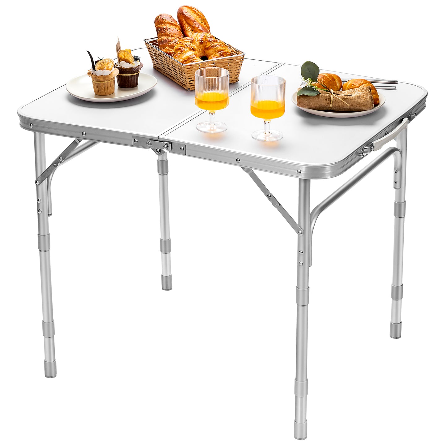 Aluminum Folding Camping Table with 3 Adjustable Positions