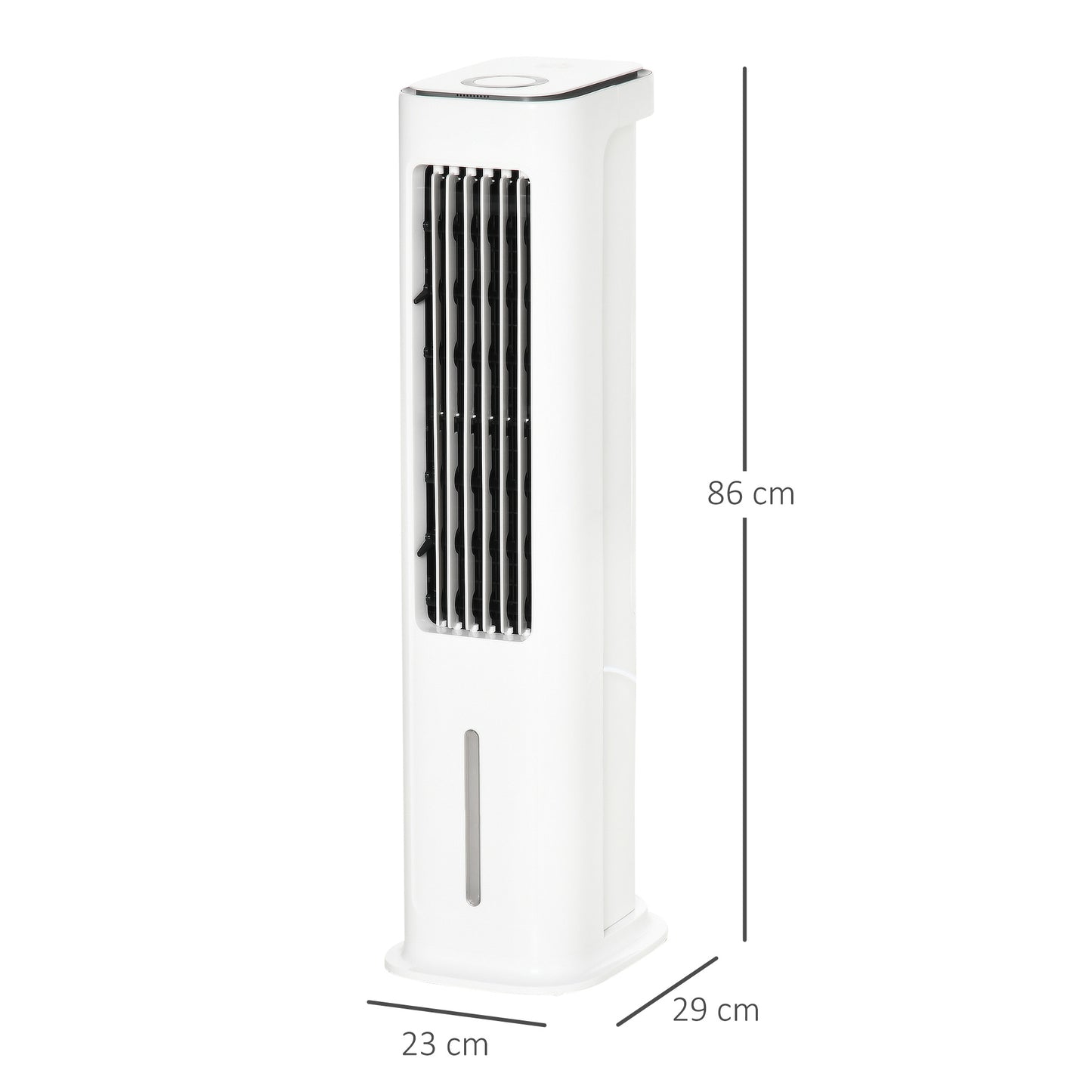 HOMCOM Evaporative Air Cooler, Oscillating Ice Cooling Fan with 3 Modes, 3 Speeds, Remote Control, Timer, and Oscillation, White