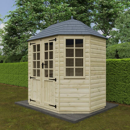 GardenArch 8x6 Tanalised Octagonal Wooden Shed