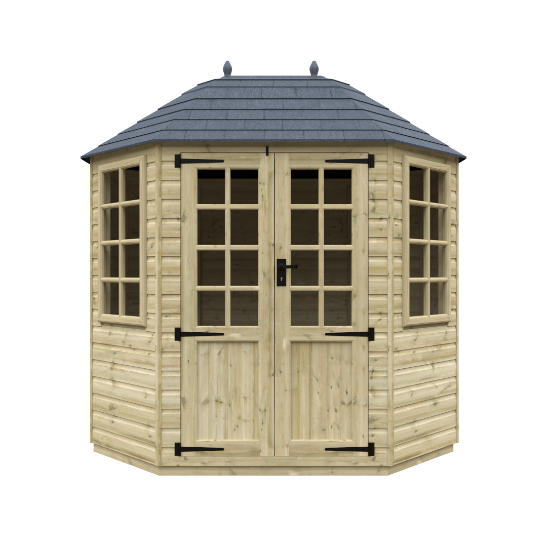 GardenArch 8x6 Tanalised Octagonal Wooden Shed