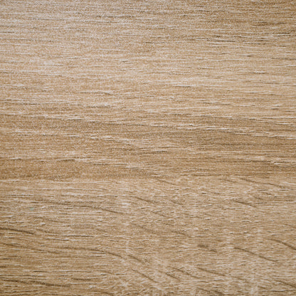 HOMCOM Particle Board Glass Mirror Dressing Table w/ Shelves Oak Tone