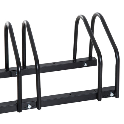 HOMCOM Bike Parking Rack, 95Lx33Wx27H cm, Steel-Black