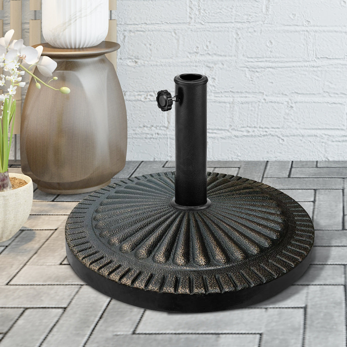 Patio Umbrella Base Stand with Tightening Knob