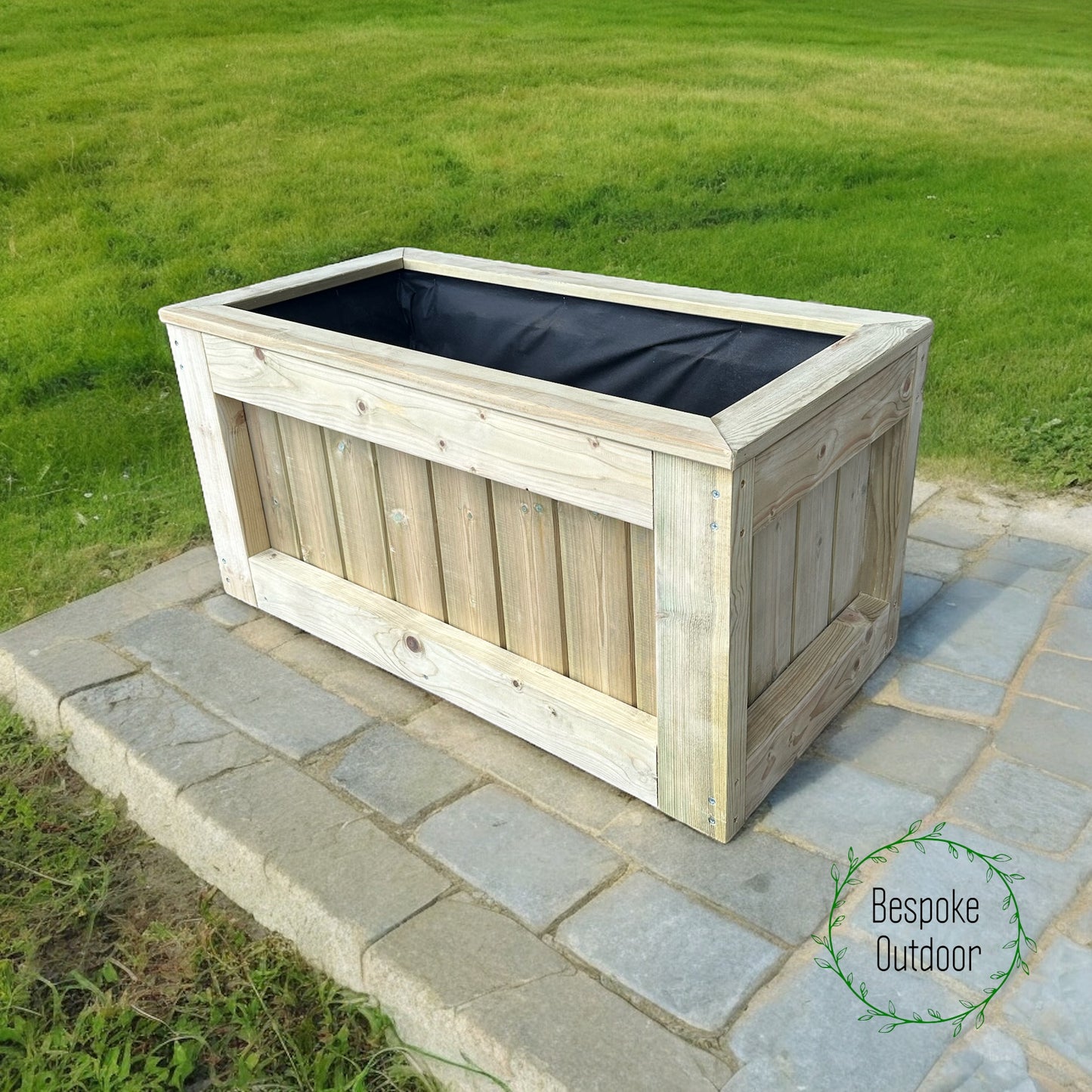 150 x 40 Garden Planters | Chiltern Planters | Wooden Planters | Bespokeoutdoor | Wooden Trough Planters