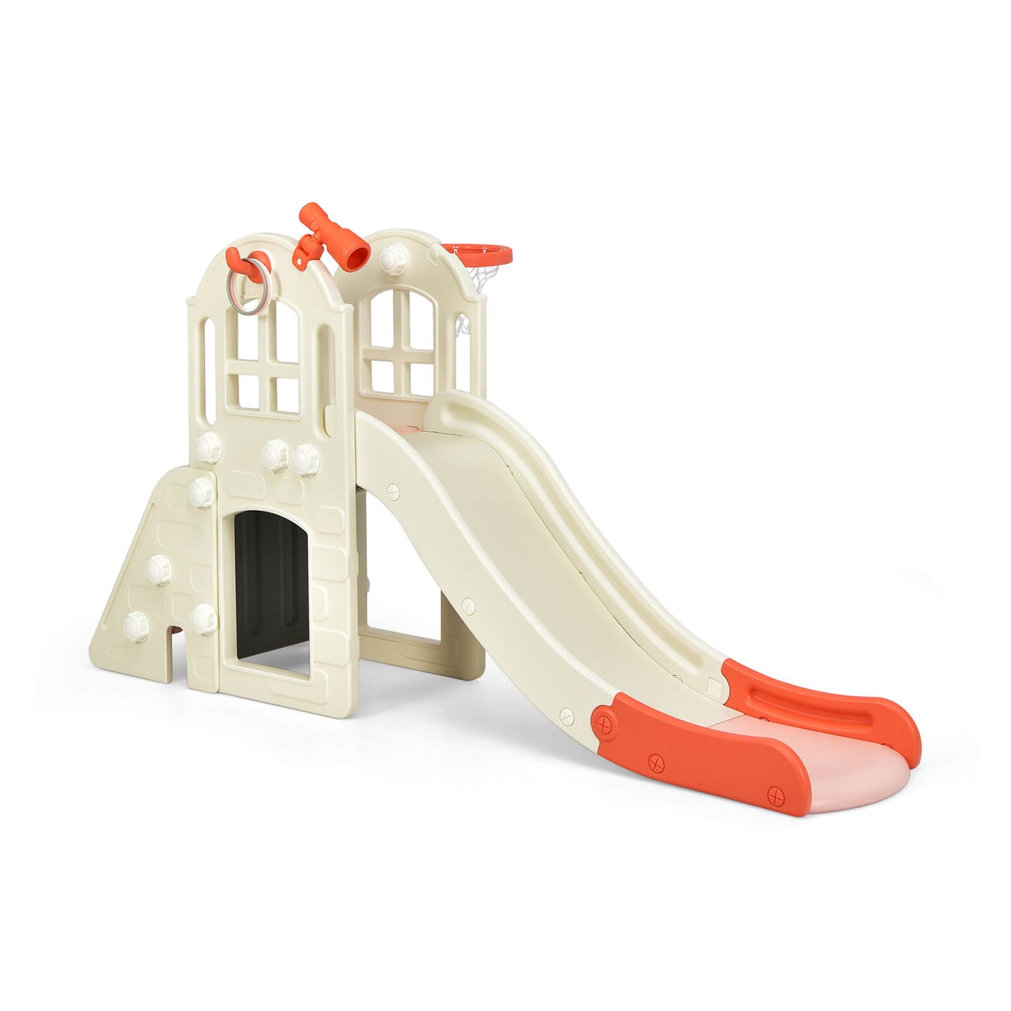 6-In-1 Toddler Climber Slide Playset-Pink