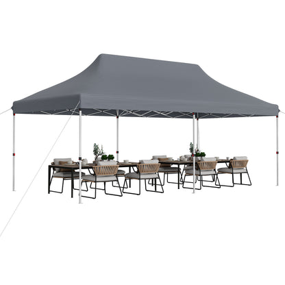 300 x 600 cm Pop-up Canopy Tent with Carrying Bag-Grey