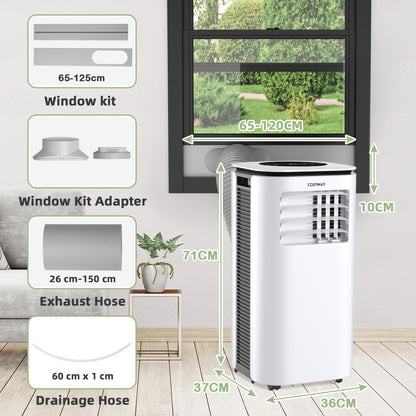 4-in-1 Portable Air Conditioner 9000BTU with Remote Control