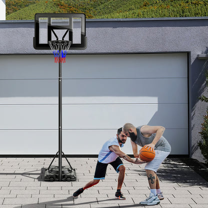 5.5-10FT Adjustable Basketball Goal System with 9-Position Adjustable Height