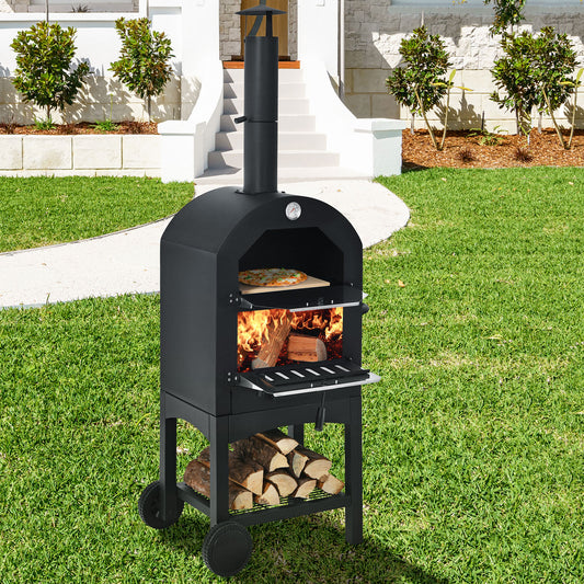 Portable Pizza Oven with Pizza Stone Peel and Waterproof Cover