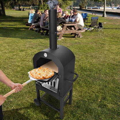 Portable Pizza Oven with Pizza Stone Peel and Waterproof Cover