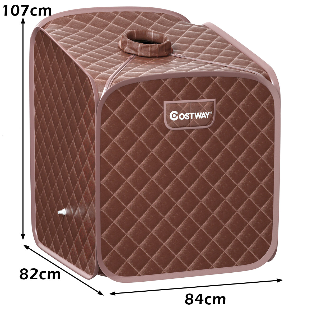 Portable Steam Sauna Spa Private Sauna Tent with Adjustable Temperature-Coffee