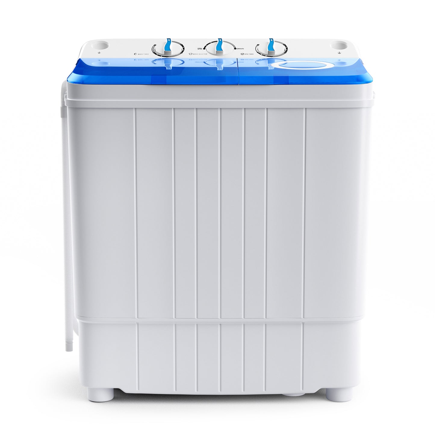 4.5 kg Portable Washing Machine Twin Tub Laundry Washer with Drain Pump-Blue
