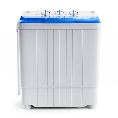 4.5 kg Portable Washing Machine Twin Tub Laundry Washer with Drain Pump-Blue