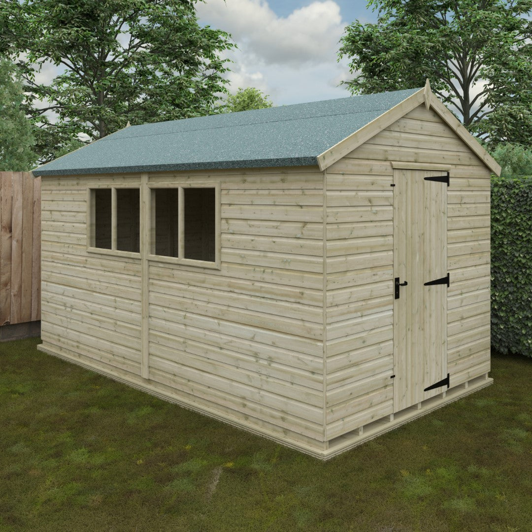 GardenArch 14x8 Apex Premier Wooden Shed