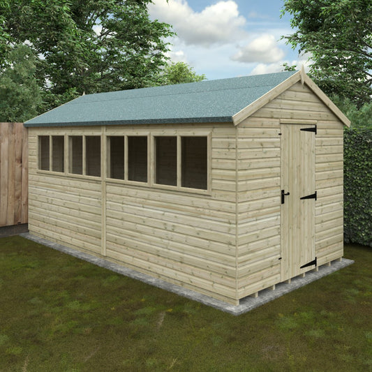 GardenArch 16x8 Apex Premier Wooden Shed