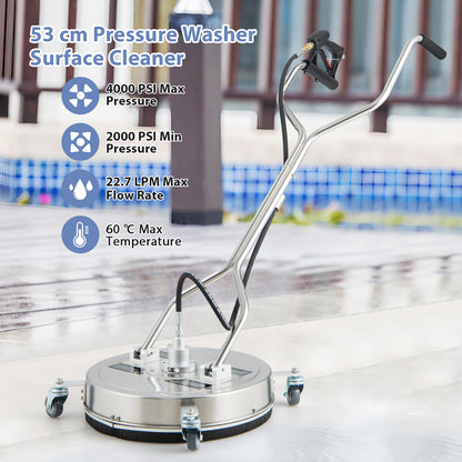 Pressure Washer Surface Cleaner with Casters Dual Handles