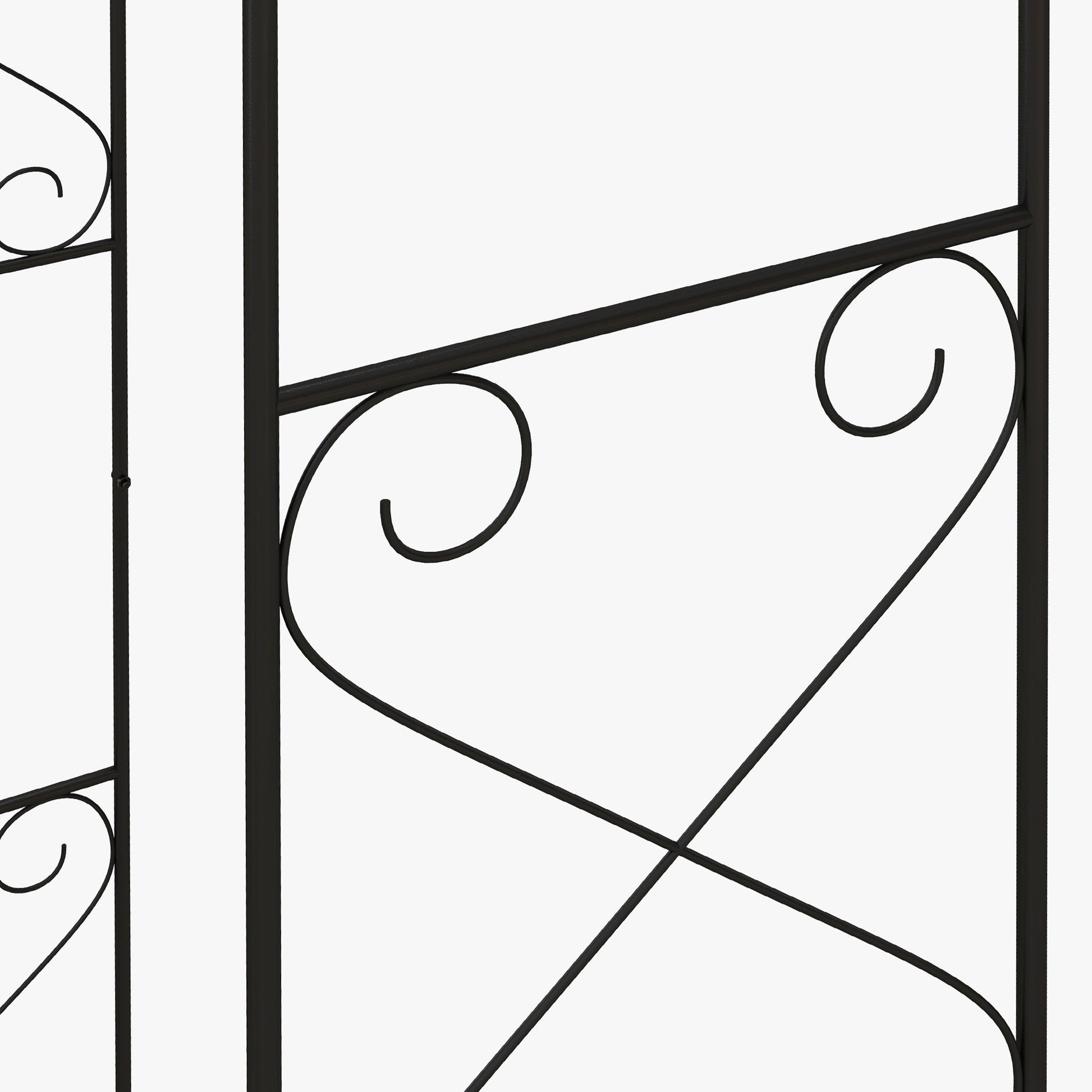 Outsunny Decorative Garden Arch, with Gate - Black