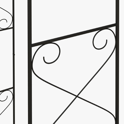 Outsunny Decorative Garden Arch, with Gate - Black
