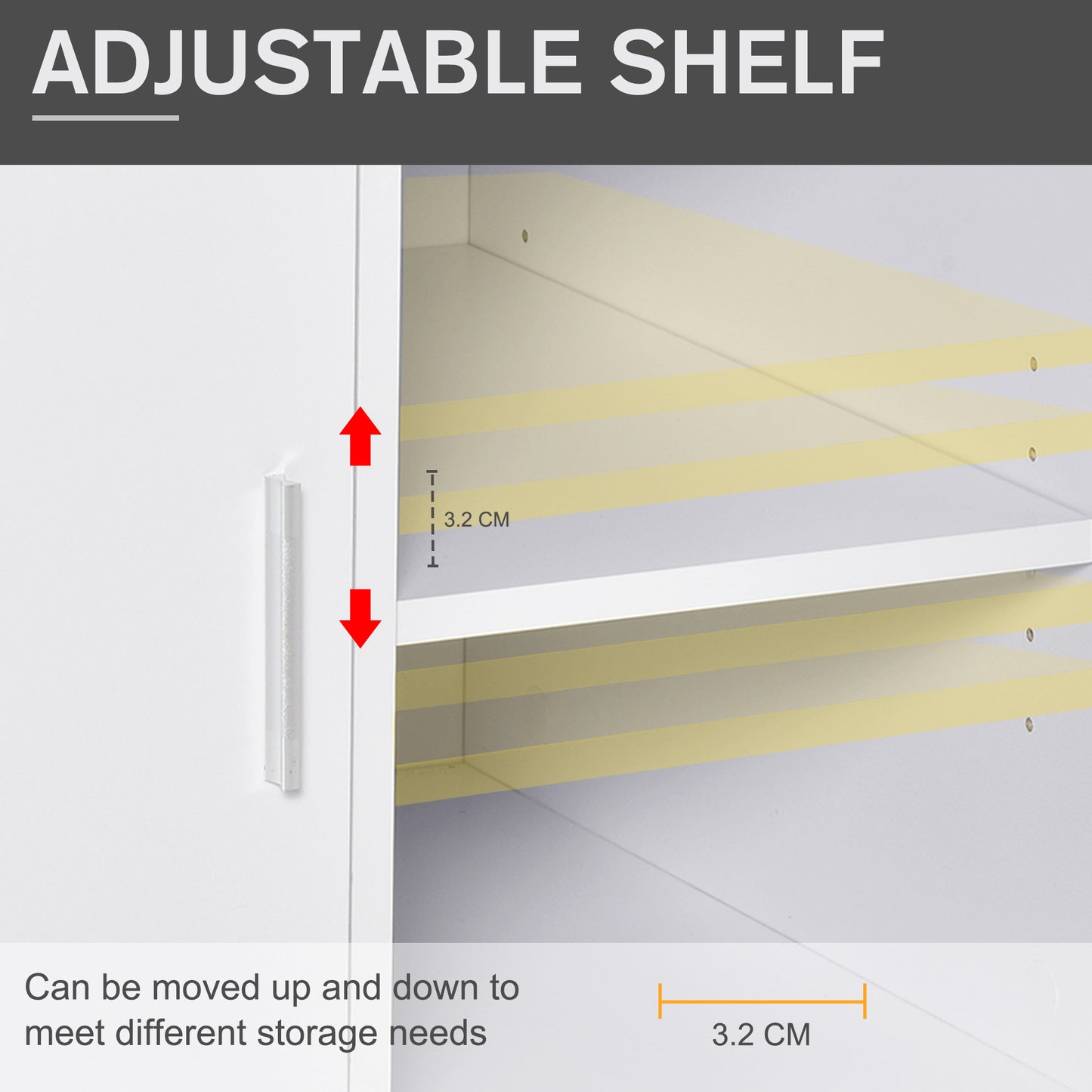 HOMCOM Multi-Storage Printer Stand Unit Office Desk Side Mobile Storage w/ Wheels Modern Style 60L x 50W x 65.5H cm - Oak