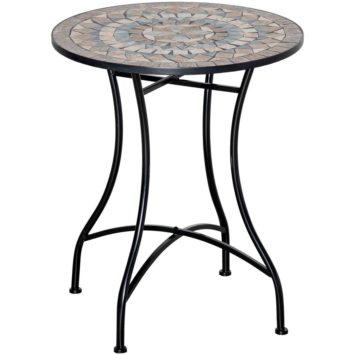 Outsunny ?60cm Mosaic Outdoor Patio Table - Green