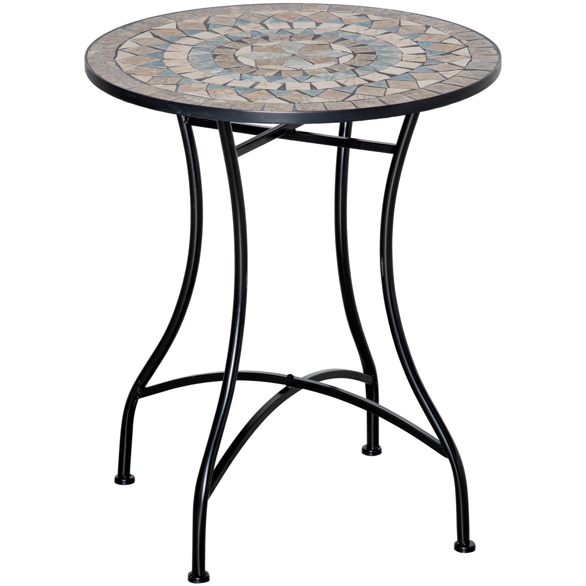 Outsunny ?60cm Mosaic Outdoor Patio Table - Green