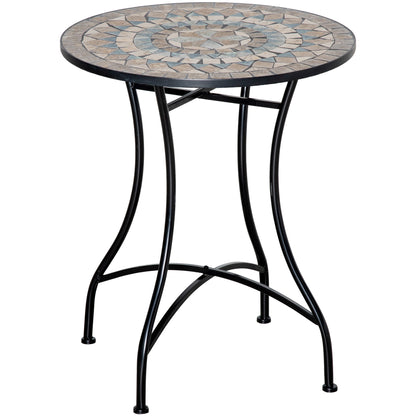 Outsunny ?60cm Mosaic Outdoor Patio Table - Green