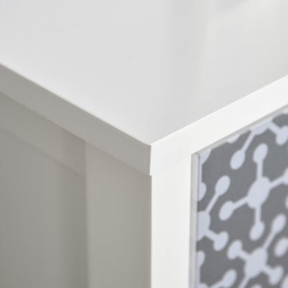 HOMCOM Chest of Drawers, 5-Drawer Tallboy Dresser with Metal Handles, Storage Cabinet Unit for Living Room, Bedroom