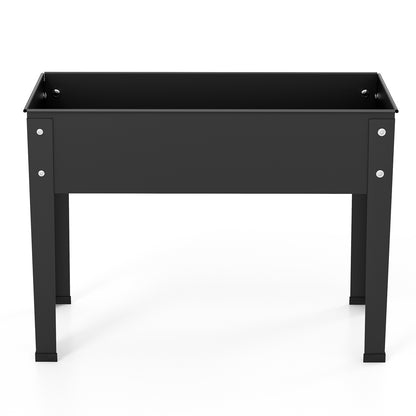 45 cm Tall Raised Garden Bed with Drainage Hole-Black
