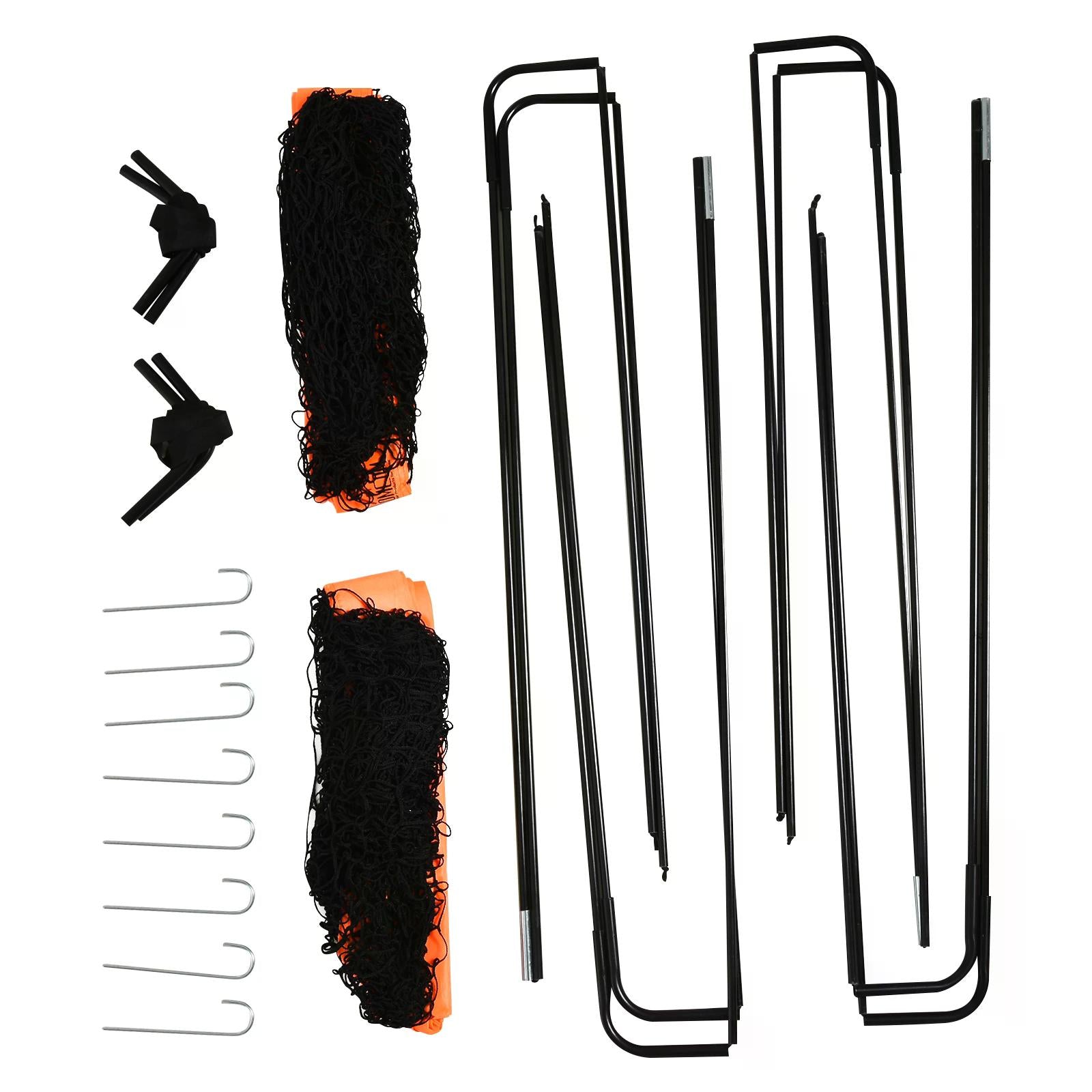 HOMCOM Tetoron Mesh Outdoor Folding Football Goal Orange