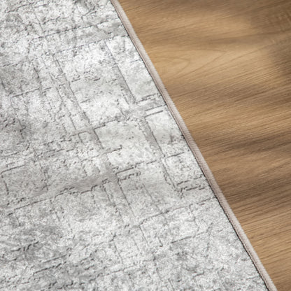 HOMCOM Grey Rug, Modern Abstract Area Rugs, Decorative Carpet for Living Room, Bedroom, Dining Room, 230 x 160cm