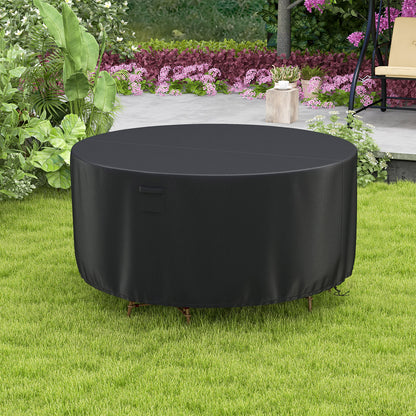 158/181/213 CM Round Patio Furniture Cover-Black-S