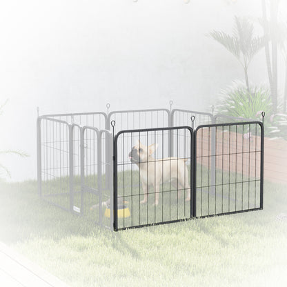 PawHut Two-Piece Dog Pen Expansion Pack for Small Dogs, 60cm Tall Animal Pen with Three Connecting Stakes