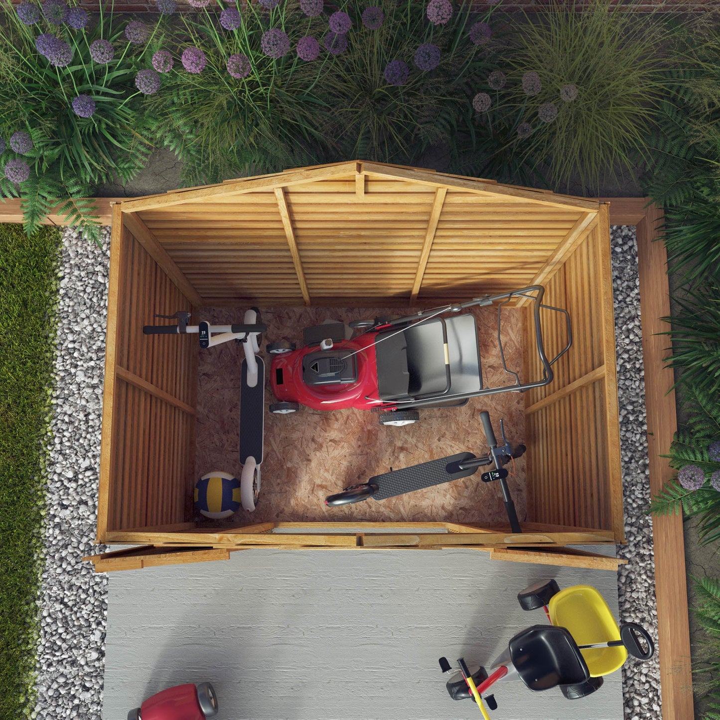 4 X 6 Overlap Apex - Double Door - Windowless