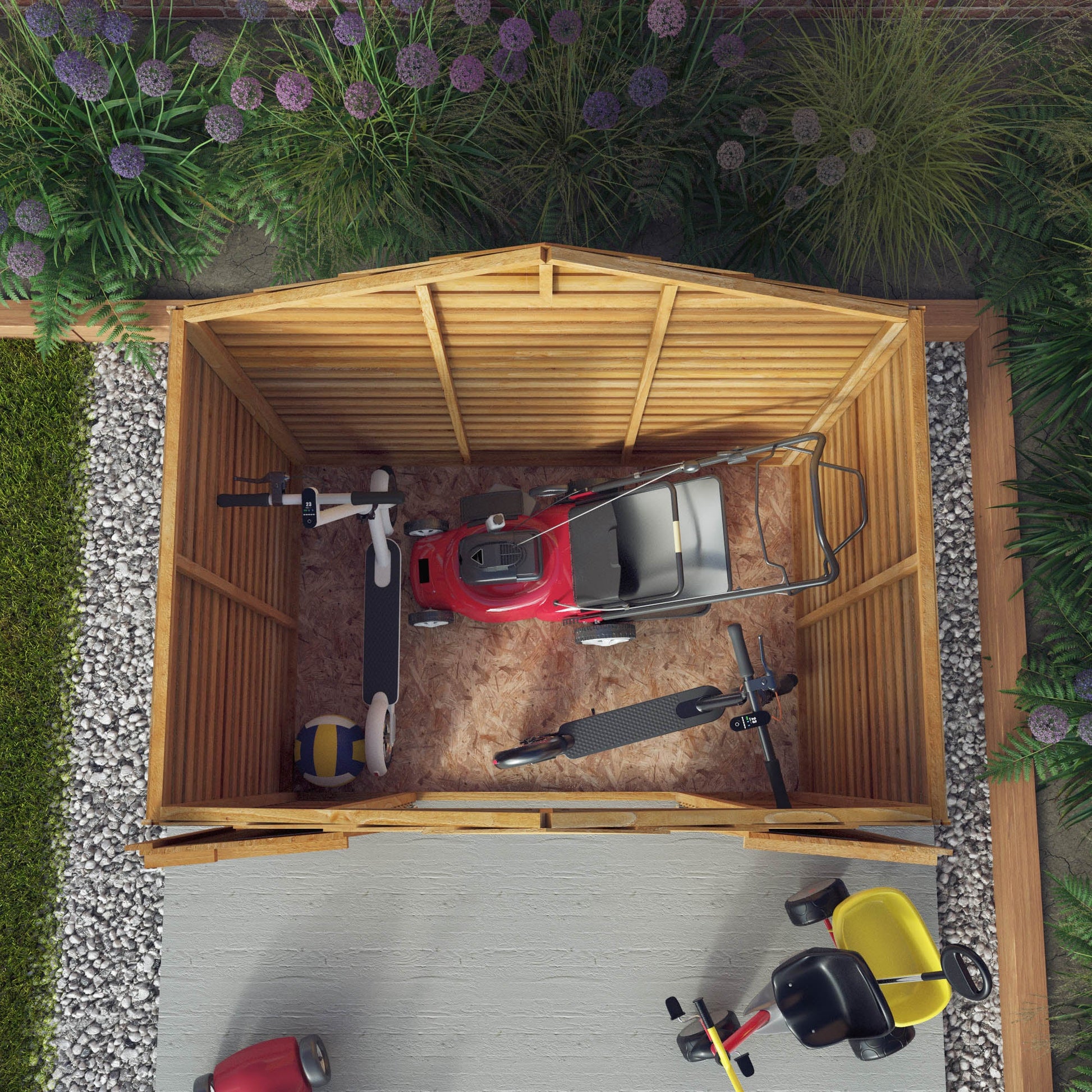 4 X 6 Overlap Apex - Double Door - Windowless