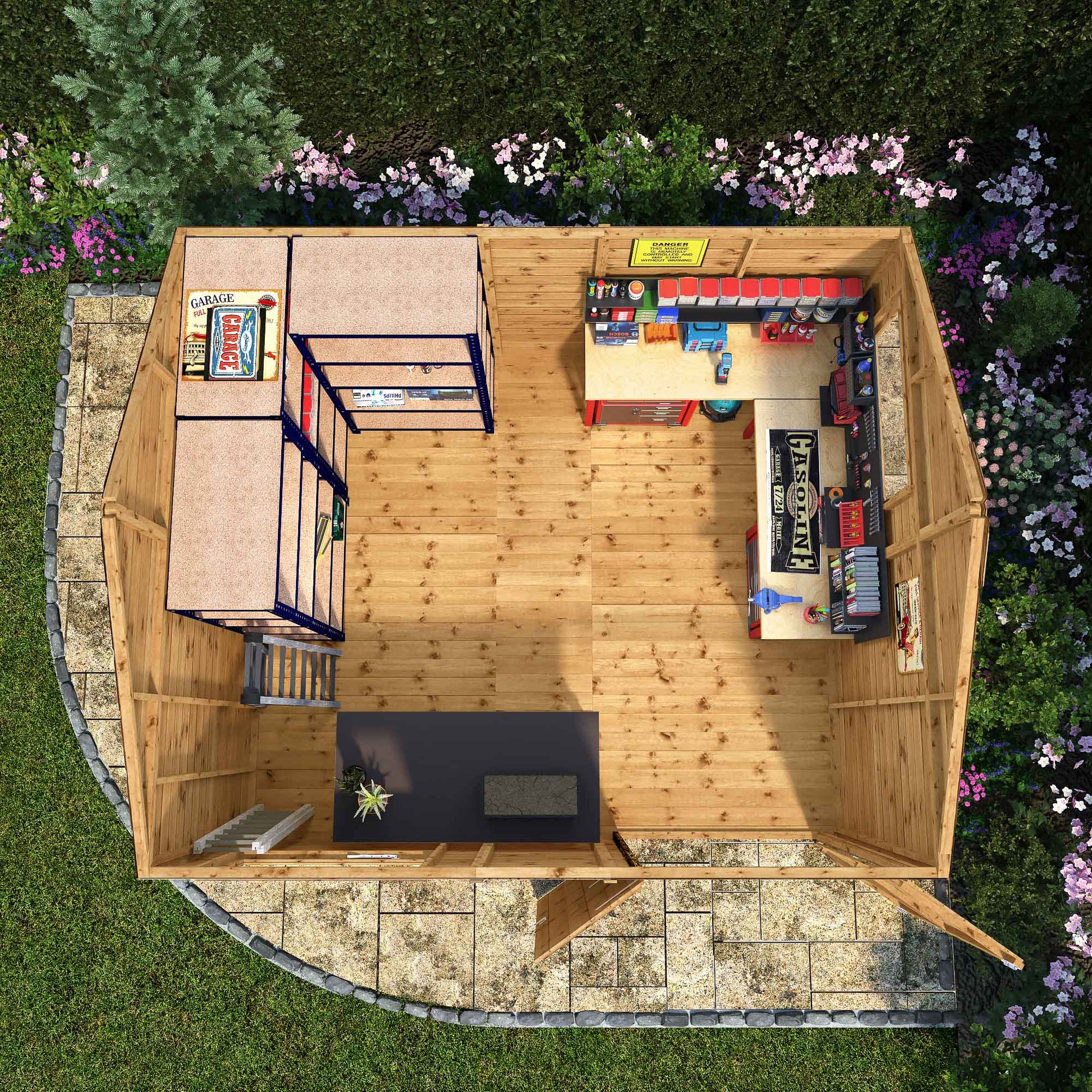 12 X 10 Premium Shiplap Reverse Apex Workshop