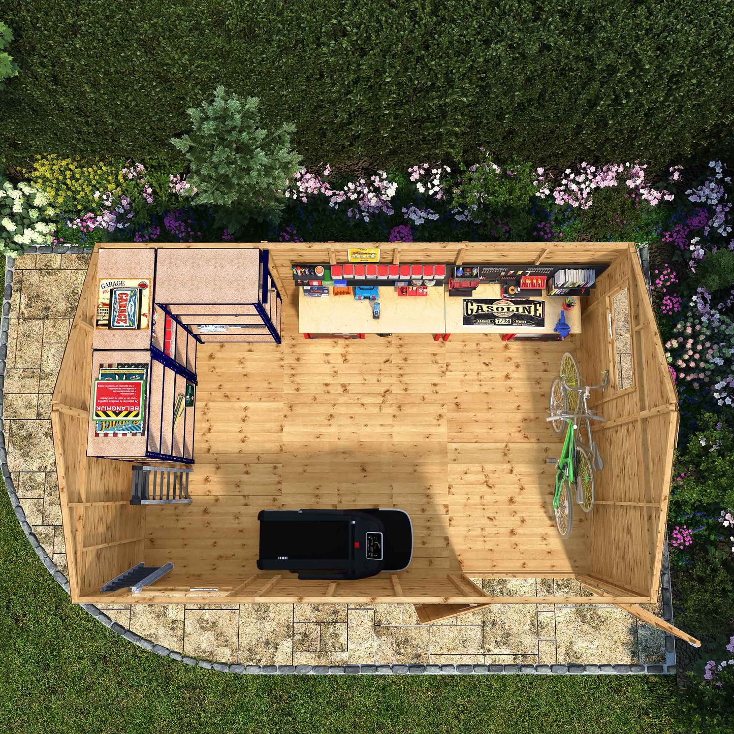 16 X 10 Premium Shiplap Reverse Apex Workshop