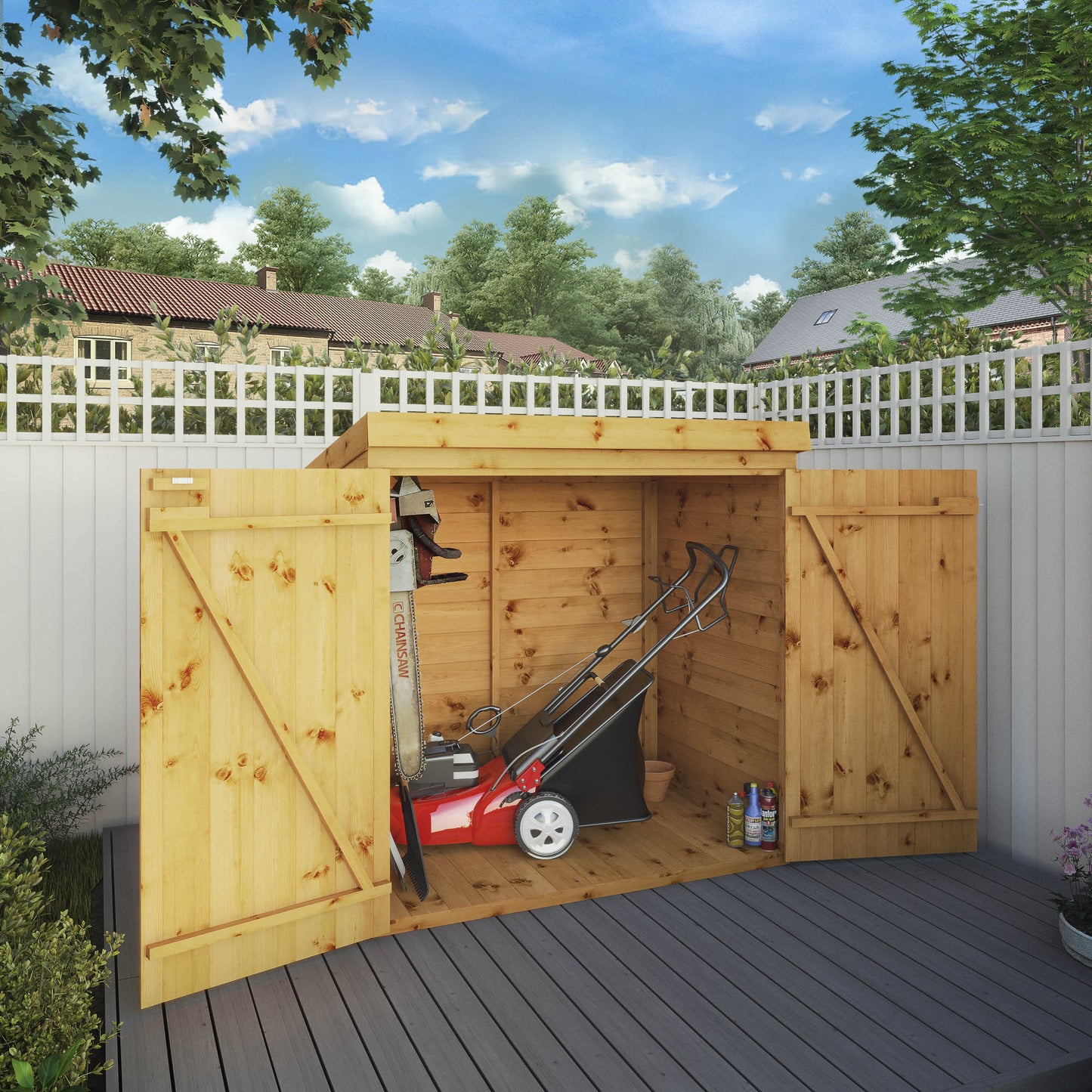 3 X 5 Tongue & Groove Pent Mower Store