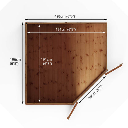 7 X 7 Shiplap Corner Shed