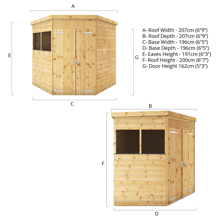 7 X 7 Shiplap Corner Shed