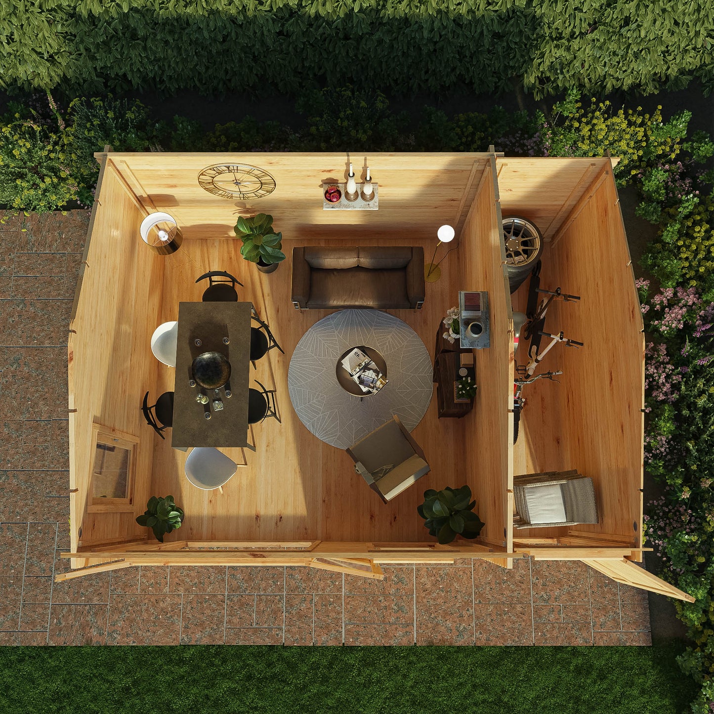 5.1M X 4M Home Office Elite With Side Shed - 34Mm