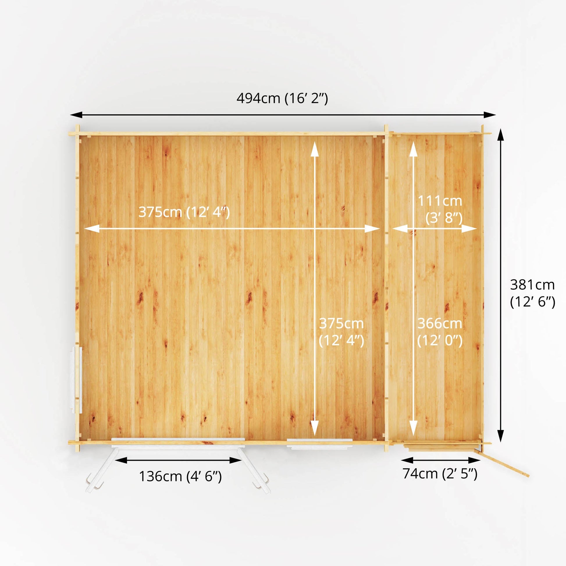 5.1M X 4M Home Office Elite - 44Mm (Upvc Windows & Door) - White