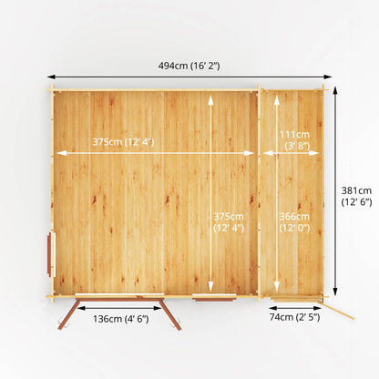 5.1M X 4M Home Office Elite - 44Mm (Upvc Windows & Door) - Oak