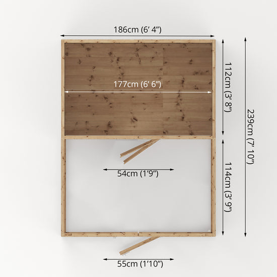 8 X 6 Staffordshire Dog Kennel & Run