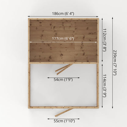 8 X 6 Staffordshire Dog Kennel & Run