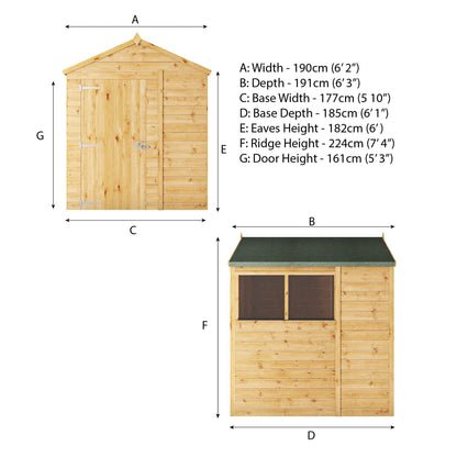 6 x 6 Woodsman Shiplap Apex - Styrene