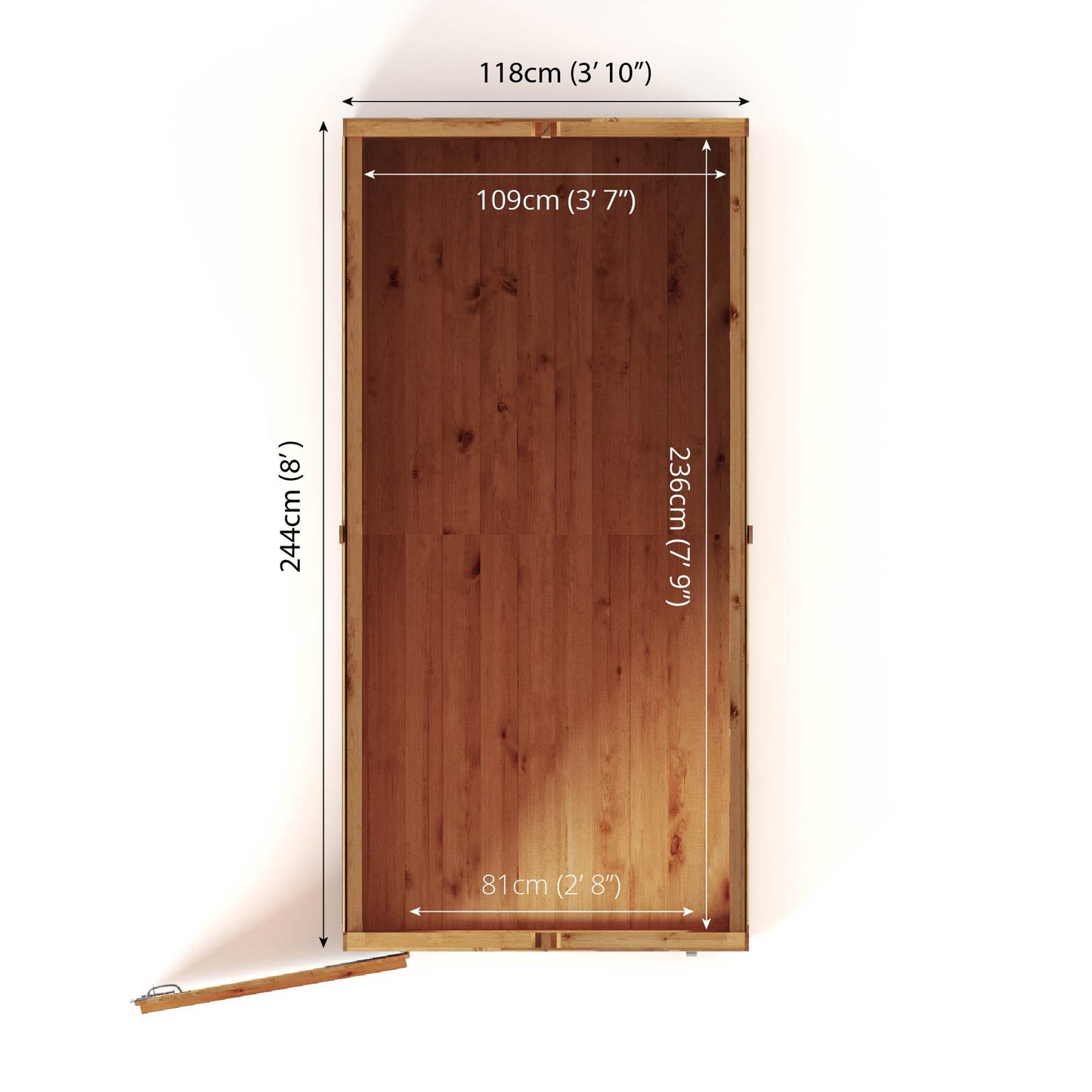 8 x 4 Woodsman Shiplap Apex - Styrene