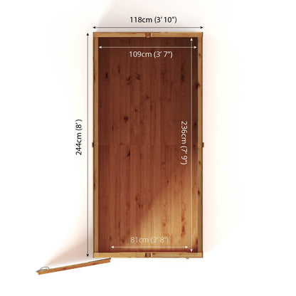 8 x 4 Woodsman Shiplap Apex - Styrene