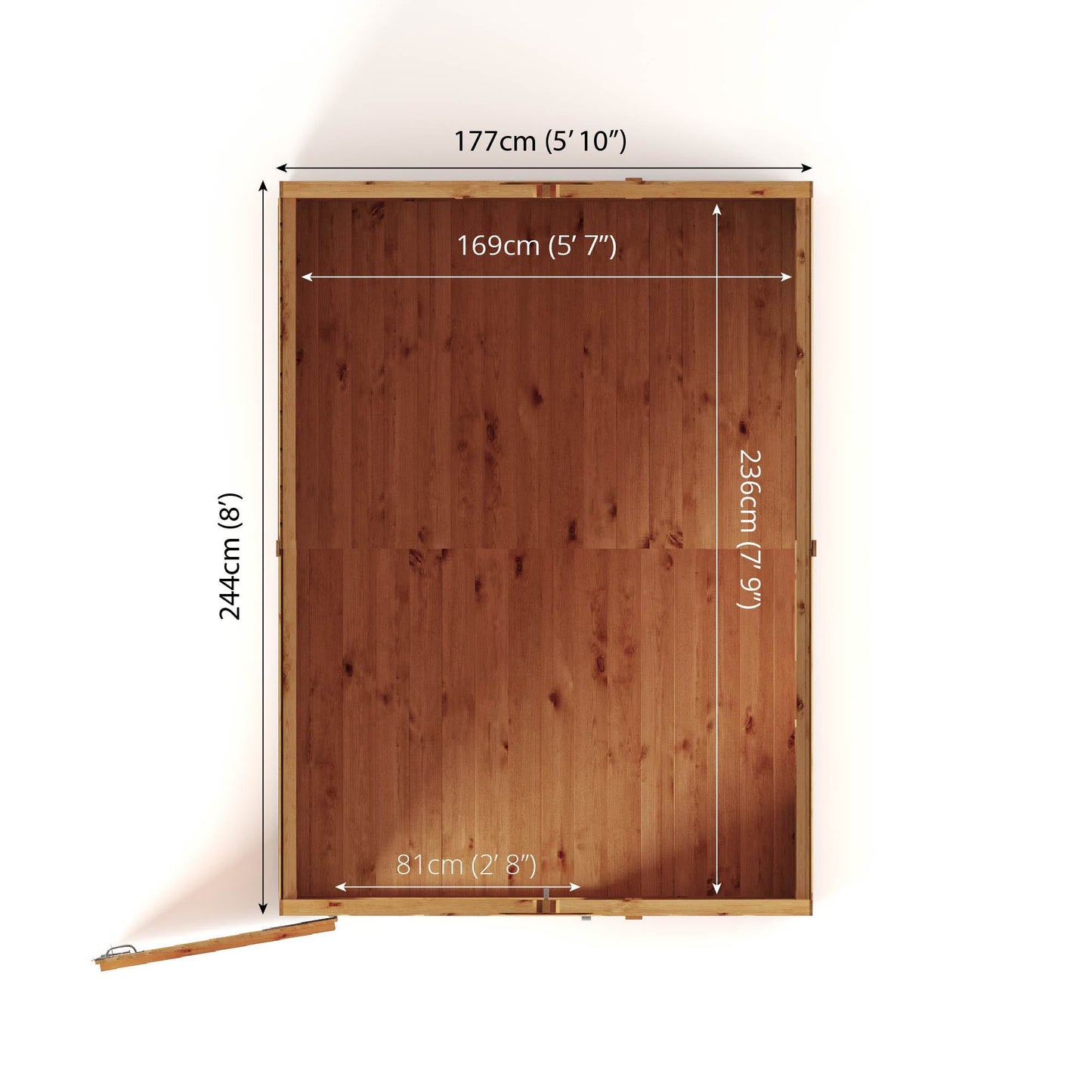 8 x 6 Woodsman Shiplap Apex - Styrene